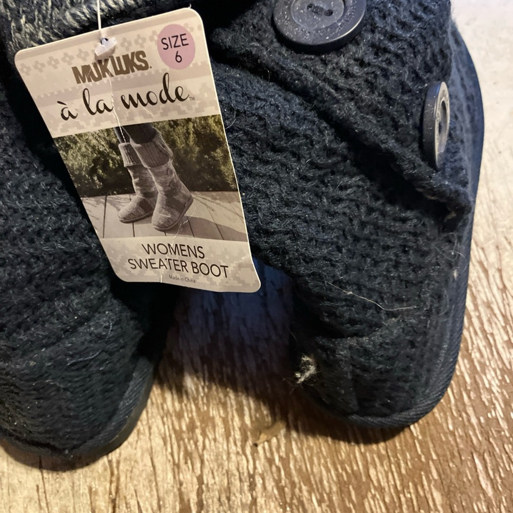 Muk Luks Women's Dark Knit Sweater Boots